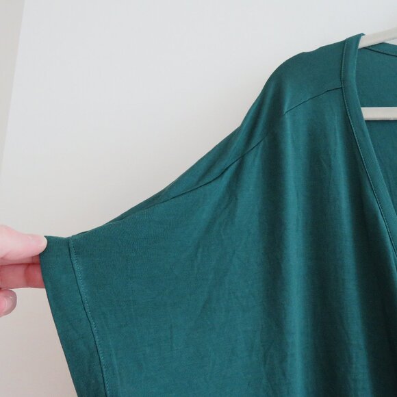 MODCLOTH Kelly Green Tie Front Button Blouse Top Stretch Travel - Size 4X NWOT - Picture 4 of 16